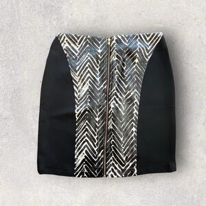 MINK PINK • Black Mixed Media Skirt • XS